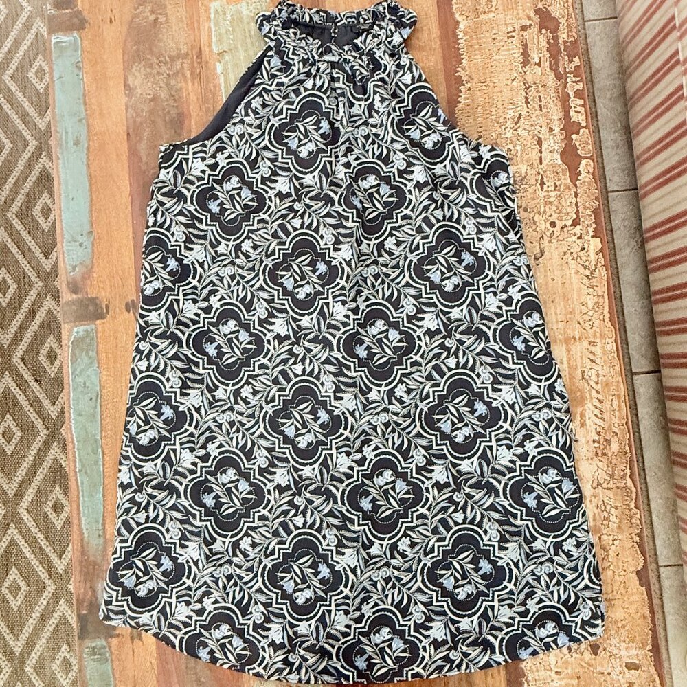 Ann Taylor Factory Blue Floral Shift Dress Size LP